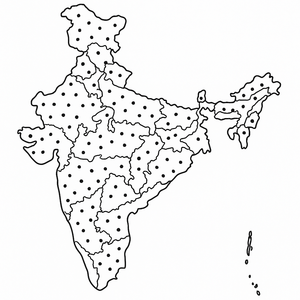India map showing rural development areas